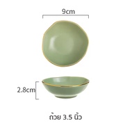 COCOGU luxury Ceramic Plates จาน ถ้วย ช้อน เซรามิกเข้าไมโครเวฟได้ - Piece