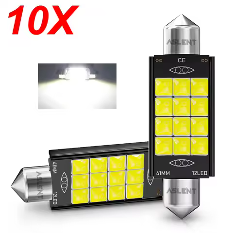 10x Festoon 31mm 36mm 39mm 41mm LED Bulb C5W C10W C3W Super Bright Car Dome Light Canbus Auto Interi