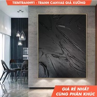 Wall Painting, Large Black Abstract Painting Black Textured Wall Art Black Abstract Art Black 3D Wal