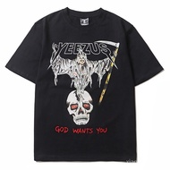 Yeezus God Want You Print Tshirt Guns n' roses Tee top 6FVS