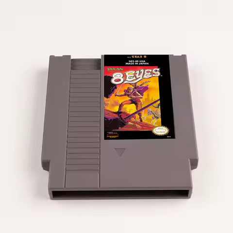 For Retro NES Game Card 8 Eyes Action 72-Pin Cartridge for 8-bit Console