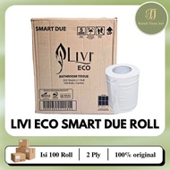 Livi Eco Smart Due Tissue 1 box contains 100 rolls – Bathroom Tissue 2 Ply | 205s | 100% Virgin Pulp