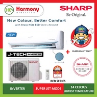 (5 STARS) SHARP 1.0hp /1.5hp / 2.0hp/ 2.5hp Air Cond Inverter AHX10BED / AHX13BED / AHX18BED/ AHX24BED Air Conditioner (PWP Install Kalng Valley)