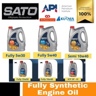 SATO Fully Synthetic Semi engine oil motor atf 5w 40 30 10w-40 CF honda Toyota BM benz lexus perodua minyak hitam kereta