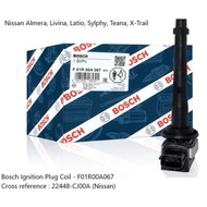 Bosch Ignition Plug Coil - Nissan Grand Livina Latio Almera N17 Sylphy G11 Teana 2.0 J32 L33 X-Trail