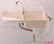 【涮涮樂ST-102】(附水龍頭組)涮涮樂掛壁式塑鋼洗衣槽~工廠直營-陽台水槽可搭配洗衣機使用-有量團購工地可專案報價