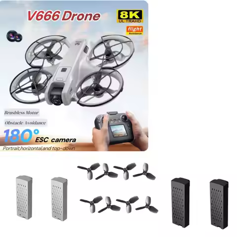 V666 Mini Aerial Drone Battery Original Accessories 3.7V 1800mAh / Propeller Blade Parts Use For V66