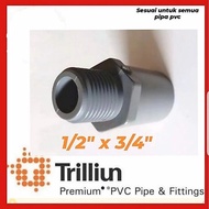 External thread socket 1/2 x 3/4 TS TRILLION - Valve socket 1/2 x 3/4 TS TRILLIUN