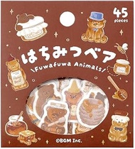 BGM BS-FG202 Foil Stamping Flake Stickers Fluffy Animals Honey Bear