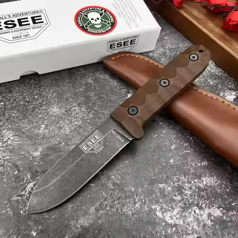 ESEE PR4 Outdoor Camping High Hardness Wilderness Survival Pocket Multifunctional Fixed Blade Knife 