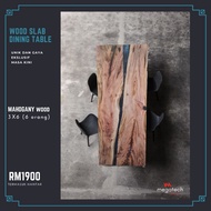 MEJA MAKAN KAYU BALAK DINING TABLE WOOD SLAB