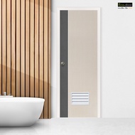 Global House ECO-DOOR ประตู UPVC เอ็กซ์ทรูชั่น รุ่น PD2 ภายใน ขนาด 70x200 ซม. สีเกรย์ไอเวอรี่ (เจา