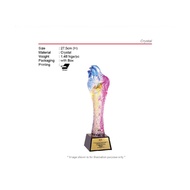 Crystal Award Trophy Premium | Annual Dinner & Appreciation Award | Crystal Rainbow Design