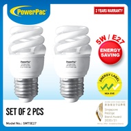 PowerPac 2xBulb Energy Saving 5W E27 Daylight (SMT5E27)