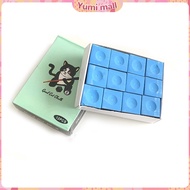 Yumi ชอล์กฝนหัวคิว สีน้ำเงิน กล่องละ 12 อัน Billiard Chalk