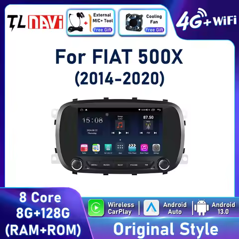 Original car style Car Radio For Fiat 500x 2014 2015 2016 - 2020 Multimedia Stereo Player GPS Naviga