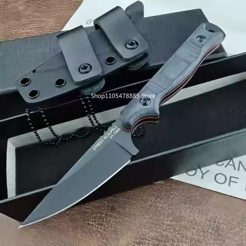 Portable 8Cr13Mov Steel Fixed Blade Jungle Camping Multi Knife G10 Handle Everyday Carry Tool Hiking