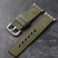 Handmade Canvas Thickened Watch Strap 49MM 45MM Fashion Canvas Watch Strap green Watch Accessories