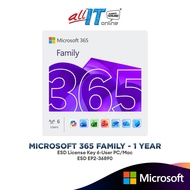 Microsoft Office 365 Personal / Family - 1 Year License (Physical ESD Code Key)