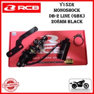 [100% ORIGINAL ] RCB MONOSHOCK MONO SHOCK REAR ABSORBER DB-2 LINE (G-BK) Y15ZR YSUKU 208MM BLACK