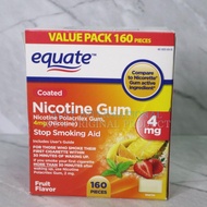 Equate 4mg Nicotine Gum FRUIT | Isi 10pcs| Permen Nikotin