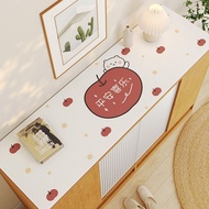 💘&amp;TV Cabinet Tablecloth Sideboard Cabinet Long Mat Table Mat Shoe Cabinet Cover Cloth High-Grade Silicone Waterproof Dis