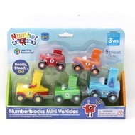 [American Imports] Numberblocks vehicle model math learning toy - Numberblocks Mini Vehicles, Set of