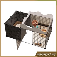 [ Dog Cage Yard Detachable Puppy Playpen for Rabbit Hedgehog Indoor