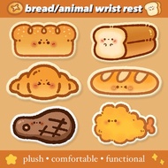 (sg stock) cute small soft wrist rest cushion bread baguette croissant crocodile fish capybara singl