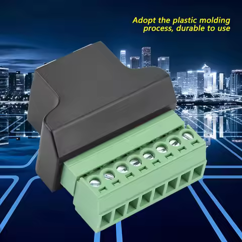 Ethernet RJ45 Female To Screw Terminal 8 Pin CCTV Digital DVR Adapter Connector