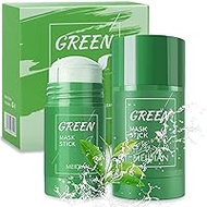 Green Mask Stick, Blackhead Remover Natural Green Tea Purifying Clay Green Tea Mask, Deep Pore Cleansing, Beauty, Moisturising and Nourishing, Suitable for All Skin Types, Pack of 2