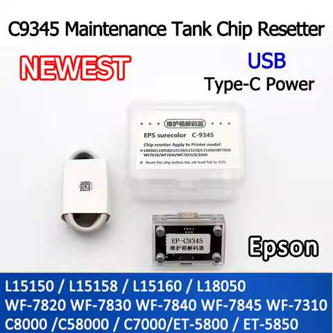 C9345 Maintenance Tank Chip Resetter for Epson T-8550 ET-8500 ET-16000 L8050 L15158 L15168 L15150 L1
