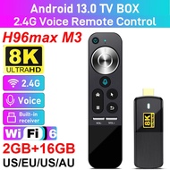 H96max M3 TV Set Top Box Wifi 6 HD 8K Mini TV Stick Bluetooth-Compatible 5.0 13.0 Smart TV Box For Entertainment