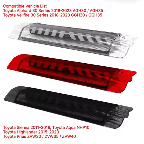 High Quality LED High-mount Stop Brake Light for Toyota Alphard 30 for Fortuner Innova Brake Driving
