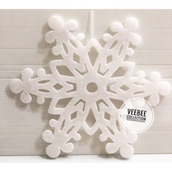 Hiasan gantung dinding Salju Snowflake/ hiasan pintu natal/ dekorasi natal/ salju gabus
