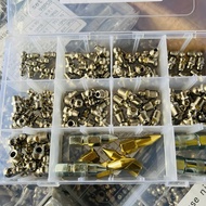 Box, 98-piece grease nipple set, 45 parts M6, M8, M10 curved 45 degrees, 90 degrees, straight Grease
