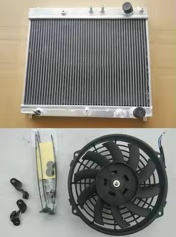 Aluminum Radiator + FAN For 2004-2006 Scion XA NCP61 / XB NCP31 & 2000-2005 Toyota Echo/Yaris/Vitz N