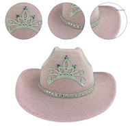 【SUIT*】 Diamond Crown Pattern Cowboy Hats Fashion Nightclub Adult Carnival Cowboy Hats
