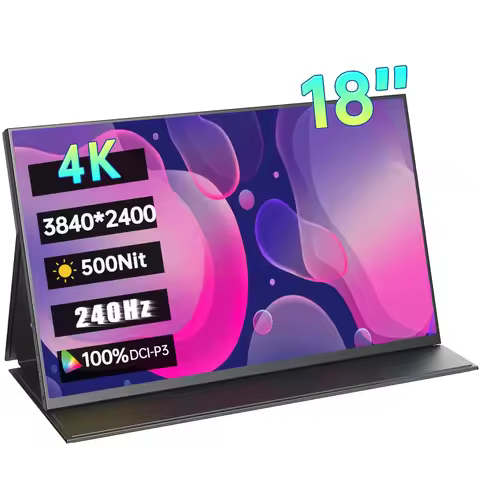 18 Inch 4K 240Hz 3840*2400P Portable Monitor 16:10 100%DCI-P3 500Nit IPS Display For PC Laptop Mac W