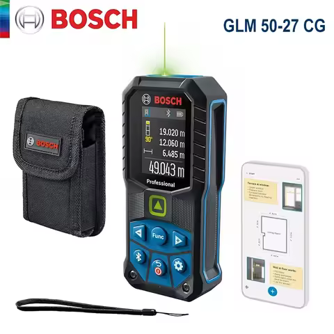 Bosch GLM 50-27 CG Laser Rangefinder 50m Green Laser Tape Lightweight Distance Meter Professional Di