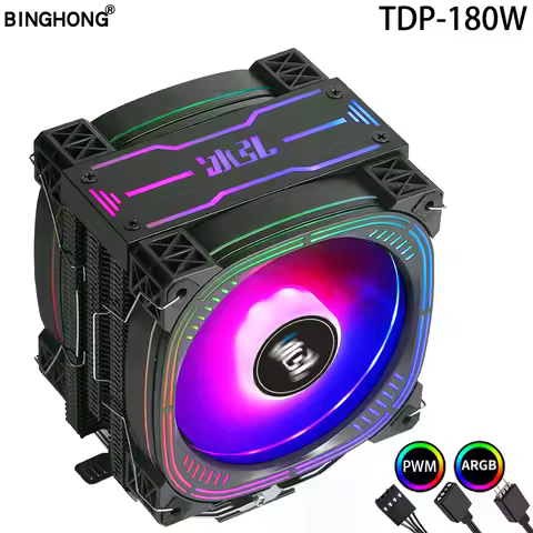 6 Copper Tube CPU Radiator Pwm 120mm ARGB CPU Fan for Intel LGA 115x 1200 1700 1356 AMD AM4 x79 x99 