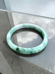 天然翡翠 緬甸 A玉 玉鐲 • 花青翡翠貴妃鐲