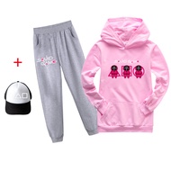 Squid Game Girls Hoodie Jogger Set Boys Hooded Sweater Long Pants Pk1333A Anime Lovely Loose Casual Autumn Cotton
