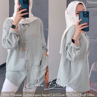 KEMEJA KATUN Women's Blouse Tops Ciara Blouse/s Women's Patterned Tops Women's Imported Cotton Shirt