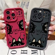Cute Black Cat Silicone Phone Case For Infinix ITEL RS4 A70 80 90 P55 Smart 20 6 7 Note 40s TECNO Po