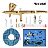 Nasedal Gravity Dual-action Mini 9cc Airbrush Paint Nail Spray Gun Makeup Paint Set Face Tattoo Art 