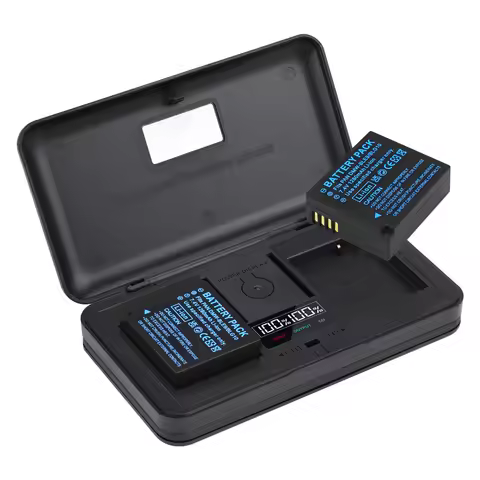 2024 NEW 1280mAh DMW-BLG10 BLE9 BLG10E DMW-BLE10 Battery + LCD Dual USB Charger for Panasonic LUMIX