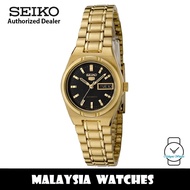 Seiko 5 SYM602K1 Automatic Black Dial Mineral Crystal Glass Stainless Steel Case &amp; Strap Women's Watch