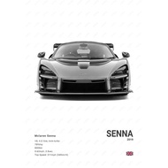 Sports McLaren Supercar SENNA P1 765LT F1 Poster Sticky Wall Art Printing Waterproof Home Living Bed