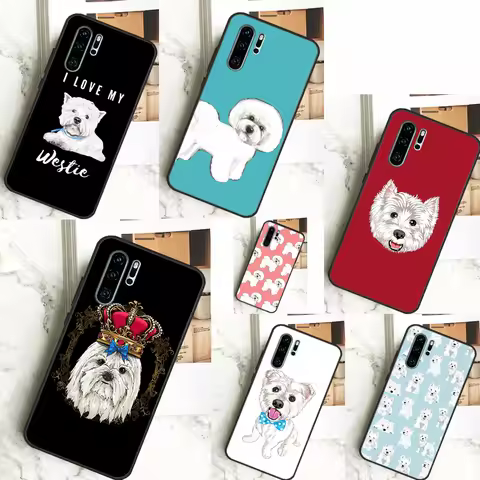 Maltese West Highland Terrier Dog Case For Huawei P40 Lite P20 P30 Nova 11 Pro 9 10 SE 3i 7i 11i 5T 